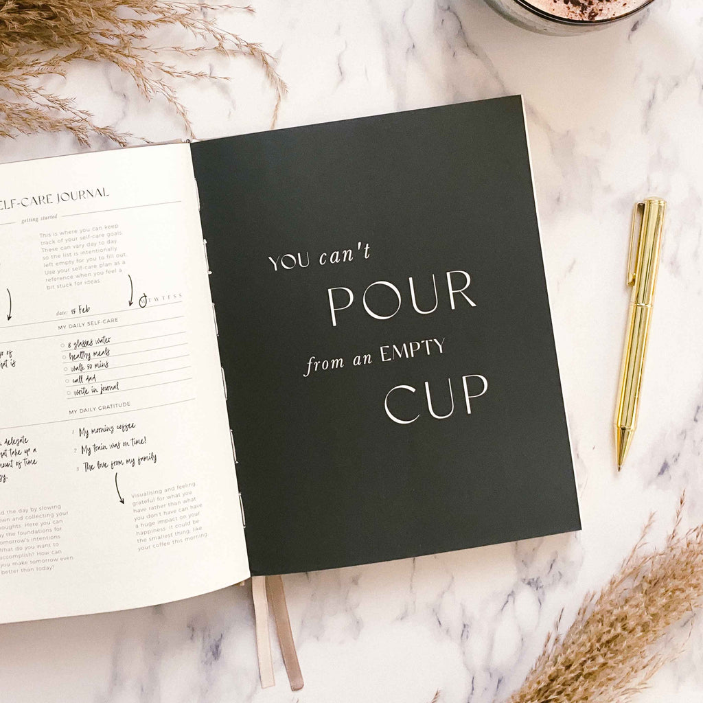 My Daily Self-Care - Gratitude& Reflection journal - Black