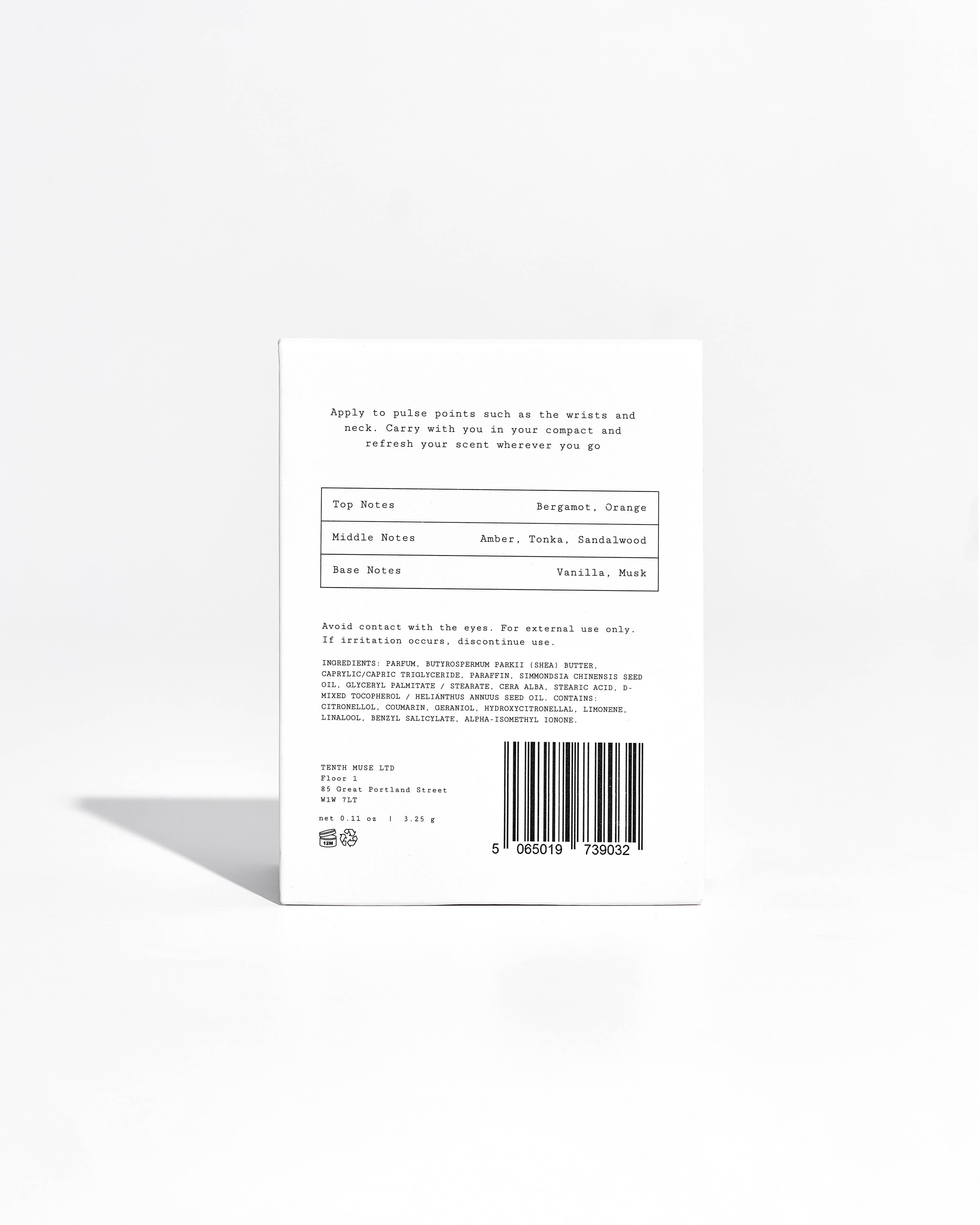 Vanilla Afterglow Solid Perfume Balm