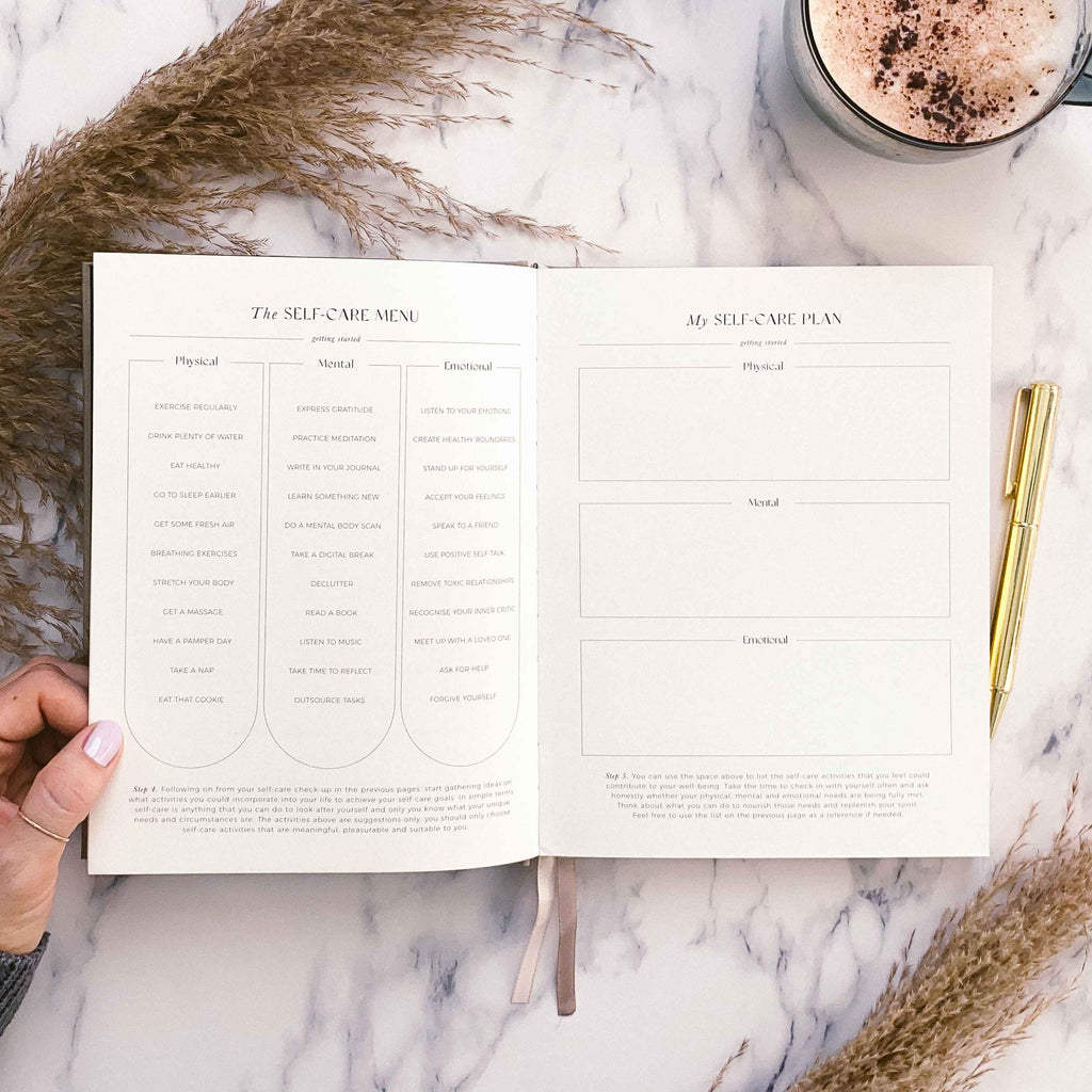 My Daily Self-Care - Gratitude& Reflection journal - Black