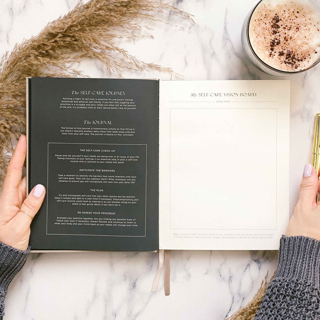 My Daily Self-Care - Gratitude& Reflection journal - Black