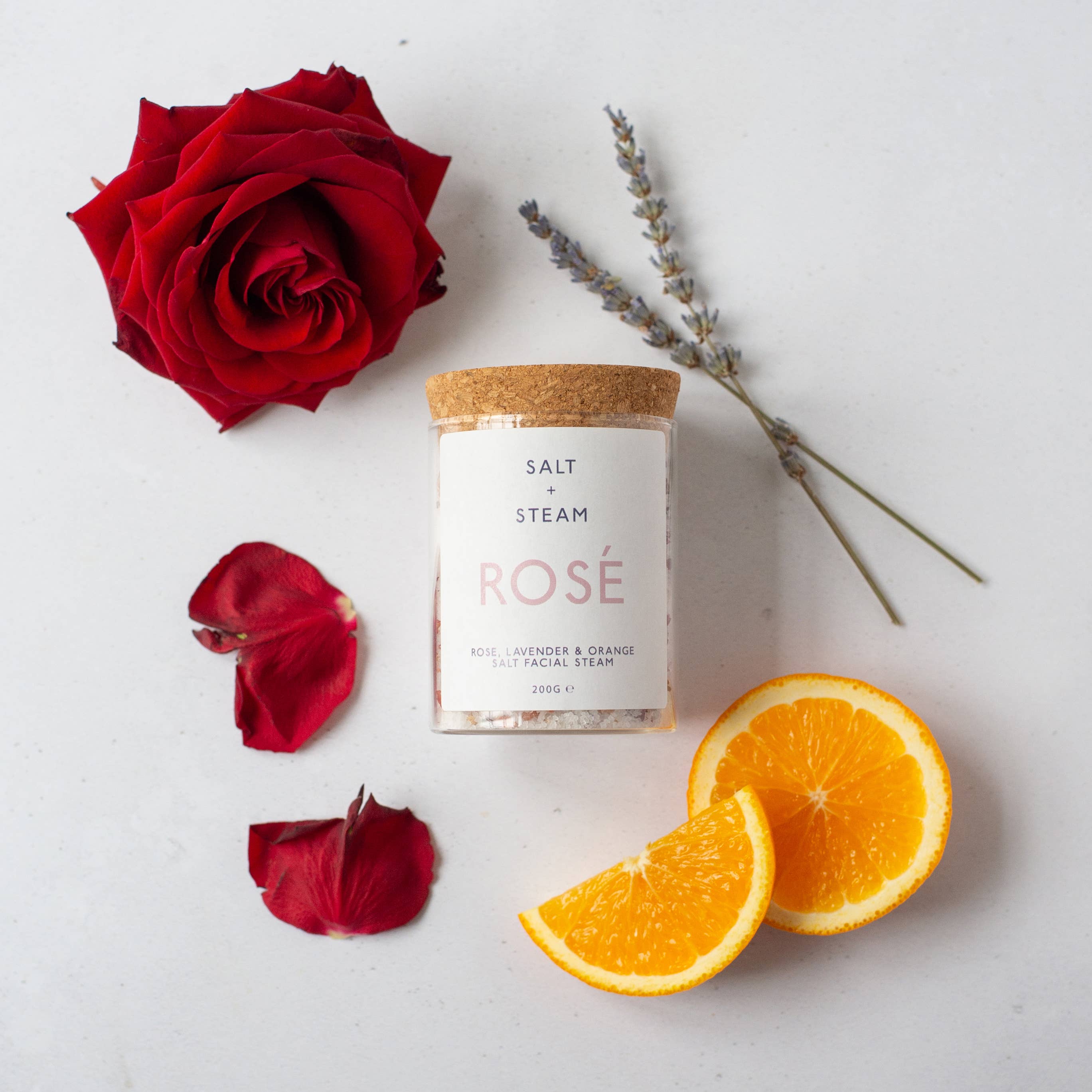 Rosé Facial Steam - Rose, Lavender & Orange  - 200g