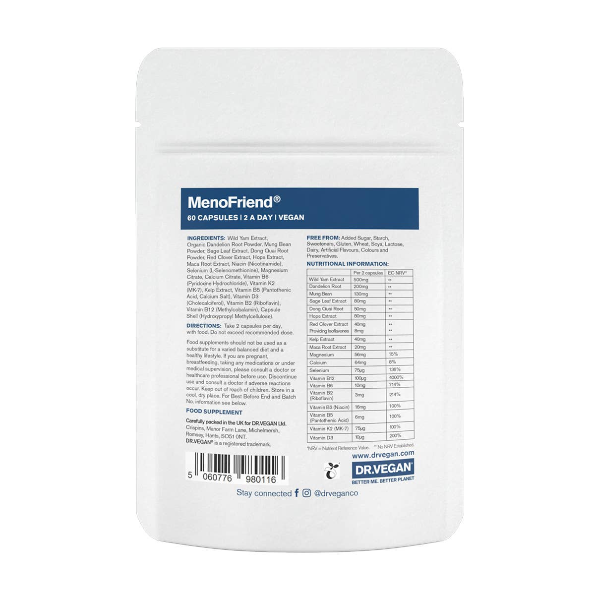 MenoFriend® - Menopause Relieves Symptoms - 60 Capsules