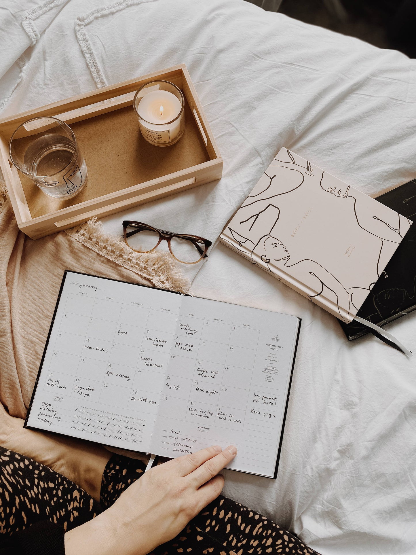 Body + Soul Journal (Solstice) gift for her, undated planner