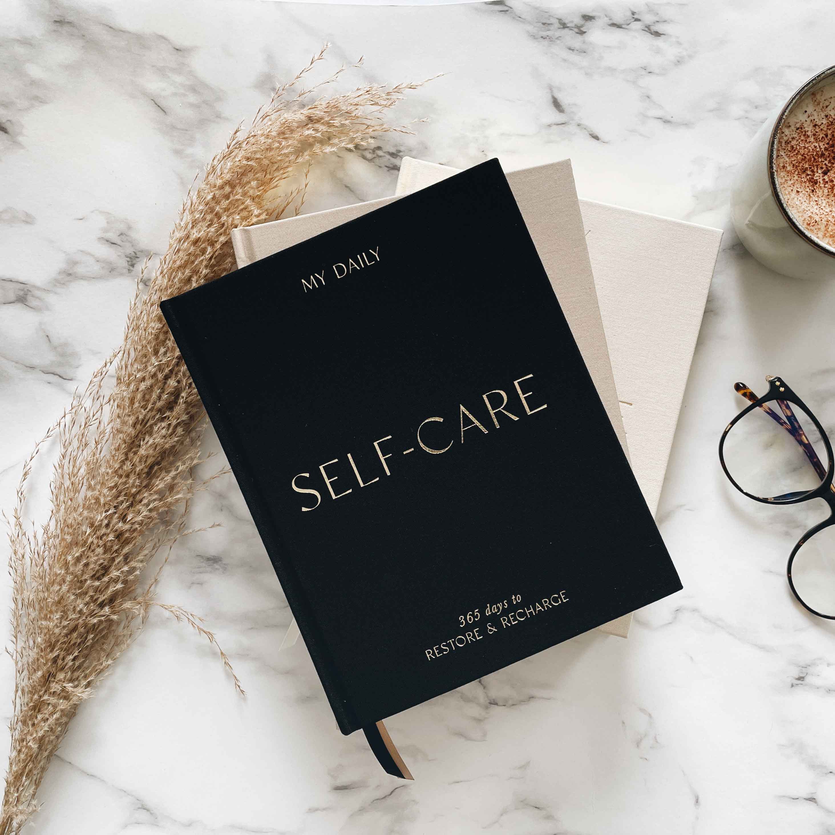 My Daily Self-Care - Gratitude& Reflection journal - Black