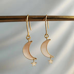 MOON Star Dangle Earrings