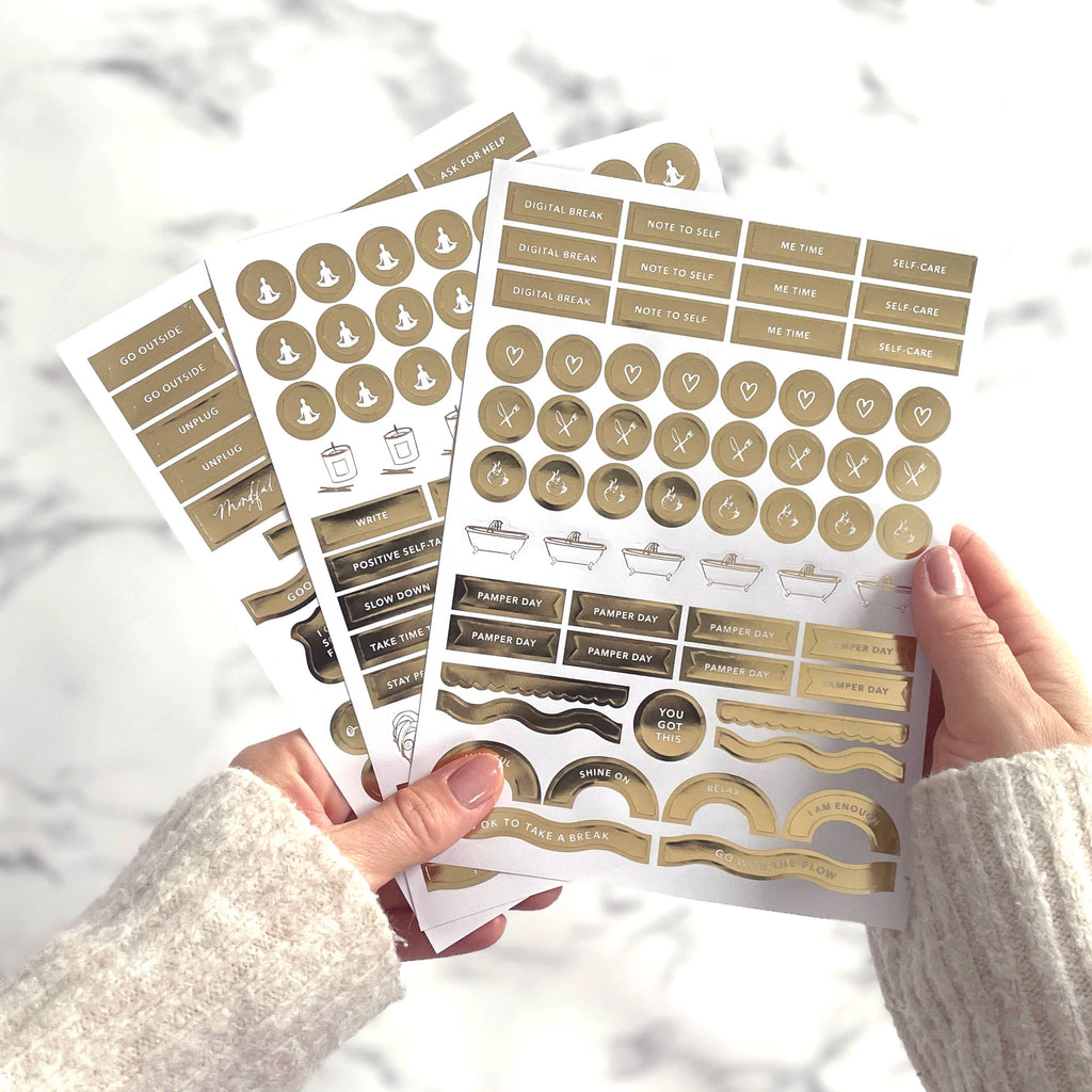 My Daily Self-Care - Gratitude& Reflection journal - Black