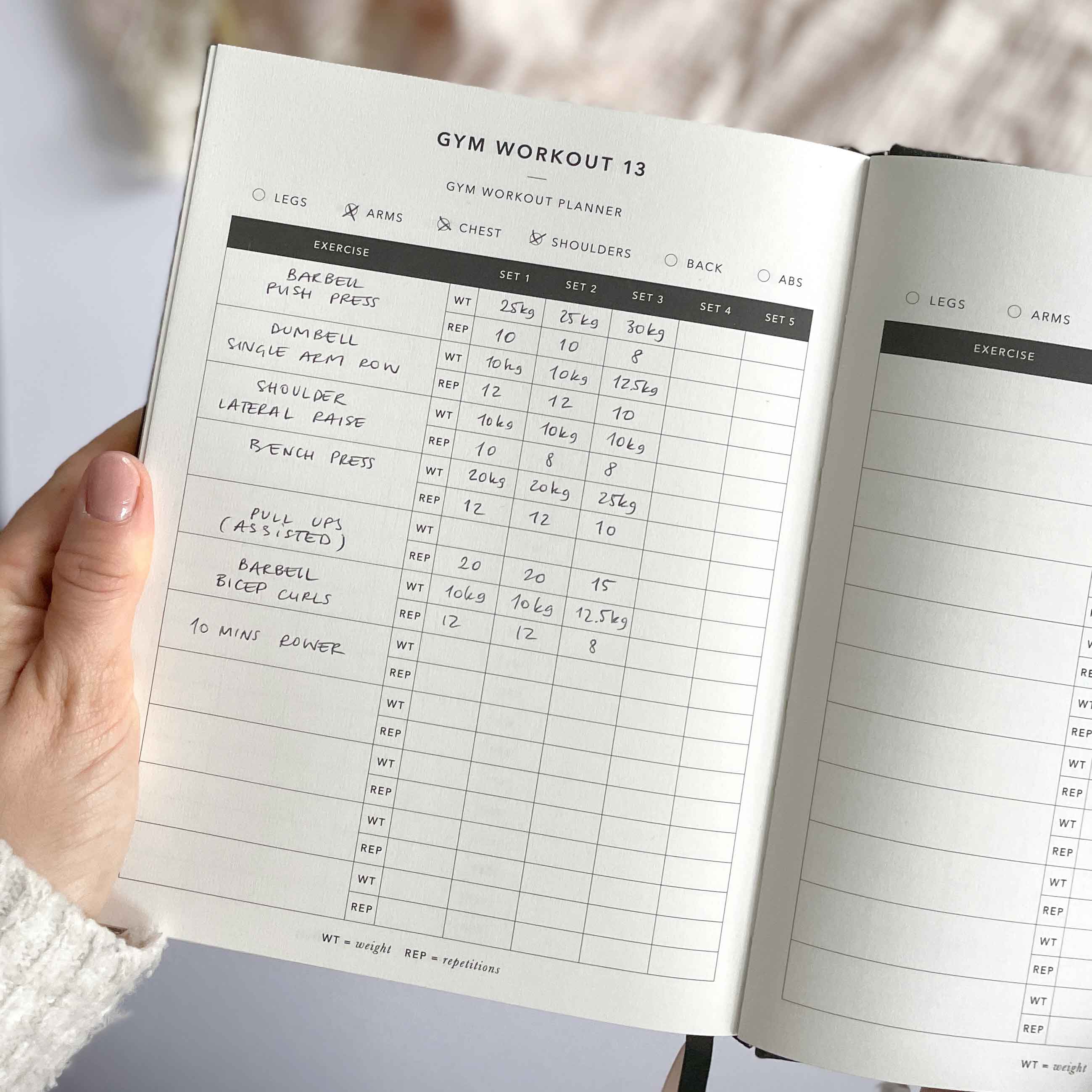 My Daily Fitness Planner -  Workout and Meal Planner - Curve